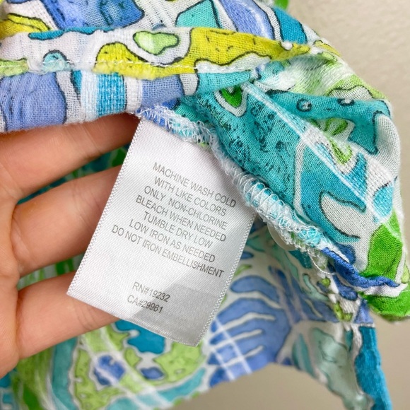 VTG Alfred Dunner Women's 14P Semi Sheer Colorful Fish Print Blouse Roll Tab - Picture 3 of 11